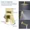 Kibi Cube Pressure Balanced Ceiling Mounted 3-Function Shower System with Rough In Valve - Brushed Gold KSF413BG - alternate 7